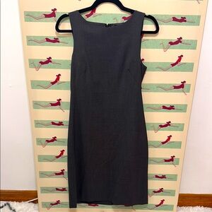 Theory “Betty” charcoal gray Sleeveless Dress in Tailor Wool